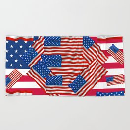 USA Flag Beach Towel