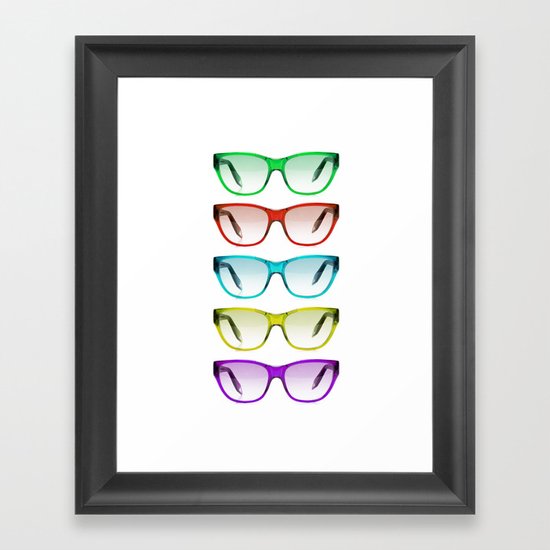 SUMMER SUNGLASSES Framed Art Print
