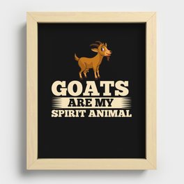 Baby Goat Cute Farmer Mountain Goats Recessed Framed Print