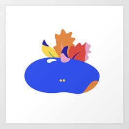 Purple pumpkin Art Print