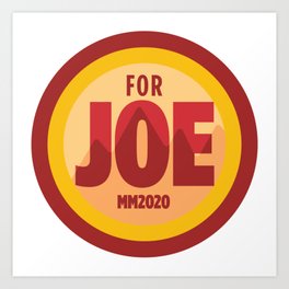 For Joe MM2020 Art Print | Mountains, Charity, Graphicdesign, Typography, Red, Southamerican, Donation, Sunset 