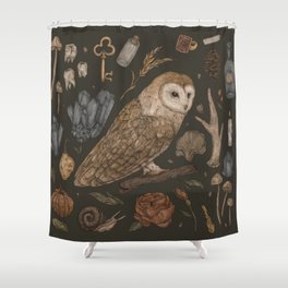 Harvest Owl Shower Curtain