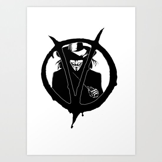 V for Vendetta3 Art Print