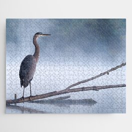 Great Blue Heron in the Mist Jigsaw Puzzle