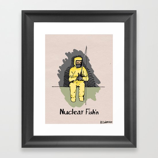 Nuclear Fish'n Framed Art Print