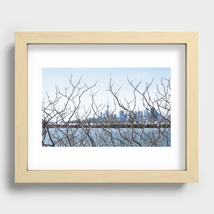 The Toronto Skyline from Tommy Thompson Park on March 20th, 2022. IV Recessed Framed Print