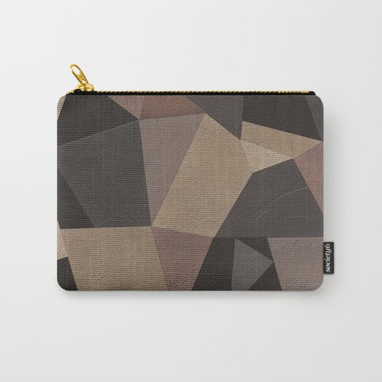 Brown pattern . Leather patches . Carry-All Pouch