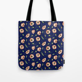 Poppies navy time Tote Bag