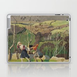 Two girls on a windy day Laptop Skin