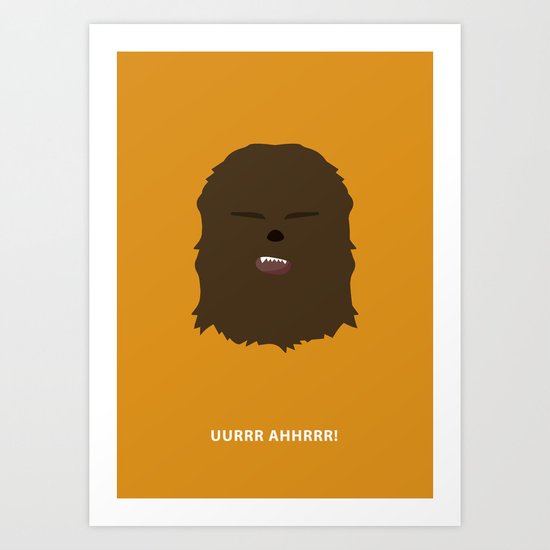 Star Wars Minimalism - Chewbacca Art Print