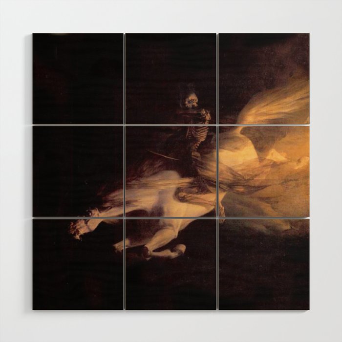  Death on a Pale Horse La Mort sur un cheval pâle - Édouard Ravel de Malval Wood Wall Art