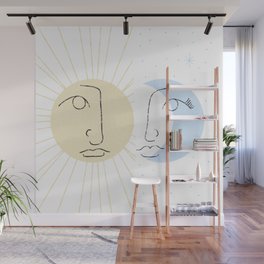 Father sun and Mother Moon Wall Mural