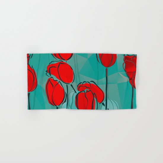 Abstract Tulips Hand & Bath Towel