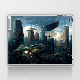 Postcards from the Future - Alien Metropolis Laptop Skin