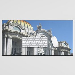 Mexico Photography - White Palace Under The Blue Sky Desk Mat