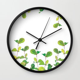 Botanic Watercolour: Eucalyptus Wall Clock