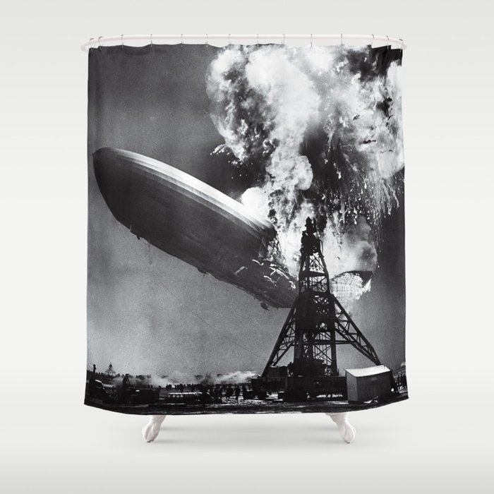 Hindenburg Disaster Photo Shower Curtain