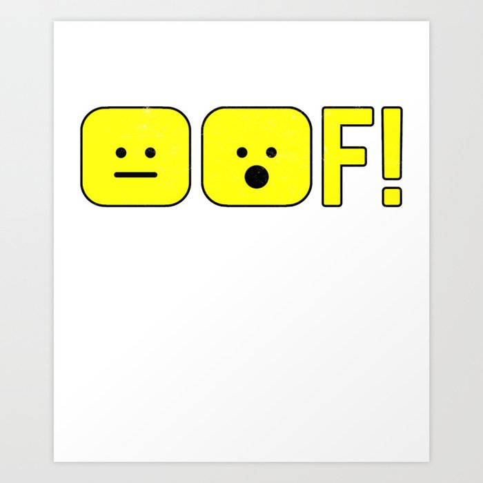 Big Oof Emoji Noob Gaming Dank Meme Gag Gift Art Print by iRockstar Merch