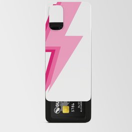 Layered hot pink lightning bolt Android Card Case