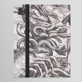 Hercules Killing the Lernean Hydra - Cornelis Cort  iPad Folio Case