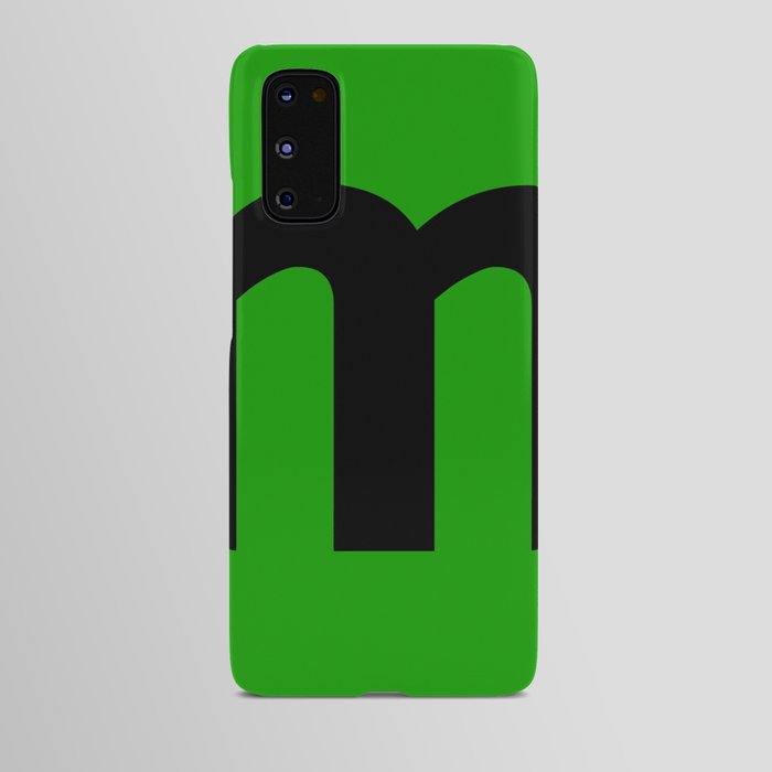 letter M (Black & Green) Android Case
