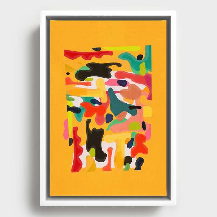 Modern Abstract Shapes 15 Framed Canvas
