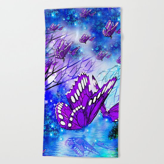 BUTTERFLY REFLECTIONS Beach Towel
