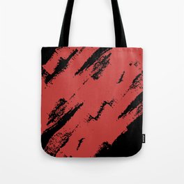 Abstract Charcoal Art Black Red Tote Bag