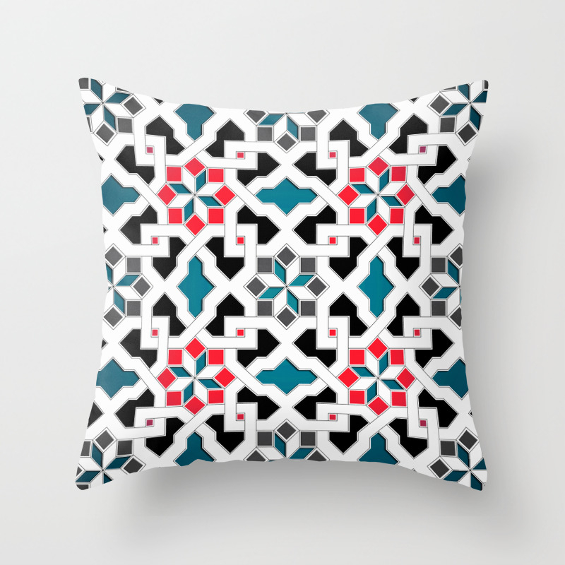 Bird Geometric Pop Art Danish Throw Pillow Cover w Optional Insert by Roostery