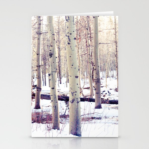 Aspen Trees in Winter Stationery Cards