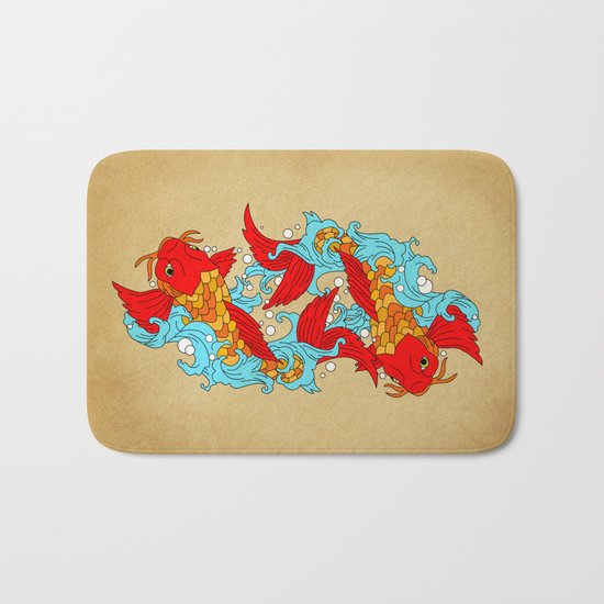 gold fish Bath Mat