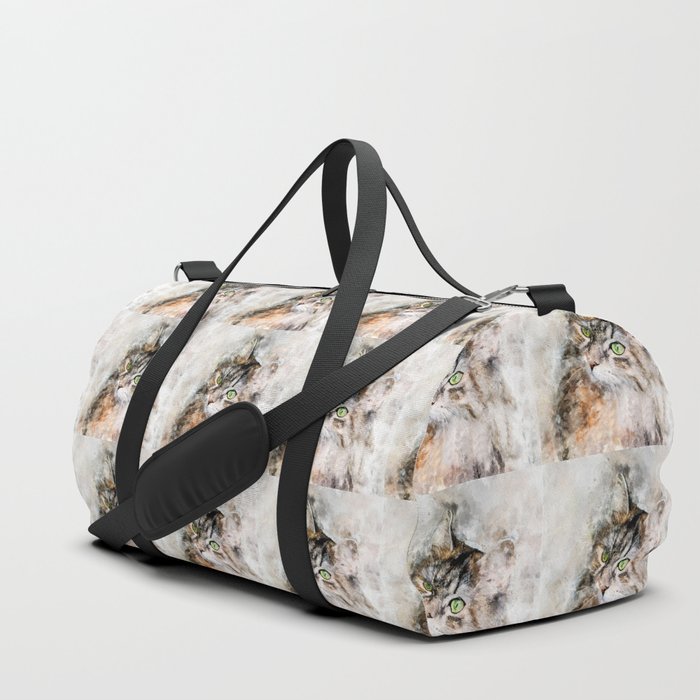 Duchess Watercolor Cat Duffle Bag