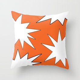 Abstract geometric pattern - orange Throw Pillow