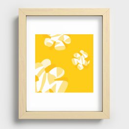 Abstract liquid melting yellow flowers 1 Recessed Framed Print