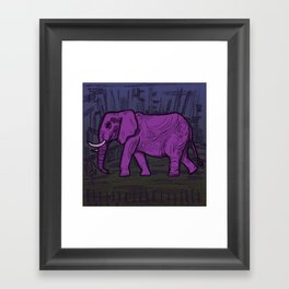 Purple Elephant 340 Framed Art Print