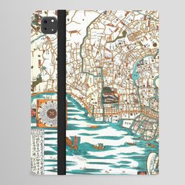 Tokyo Edo Map - Vintage Retro Art Reprint 1843 iPad Folio Case