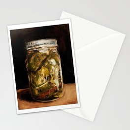 Jar of Dill Pickles  Stationery Cards