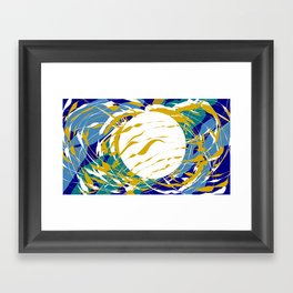 Golden Jupiter in the Milky Way Framed Art Print