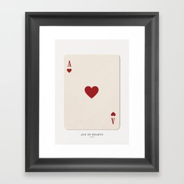 Ace of Hearts Playing Card Art Print Trendy Framed Art Print