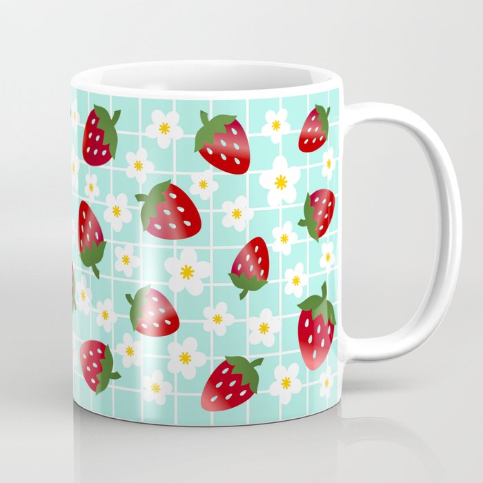 Sweet Strawberries - seafoam  Coffee Mug
