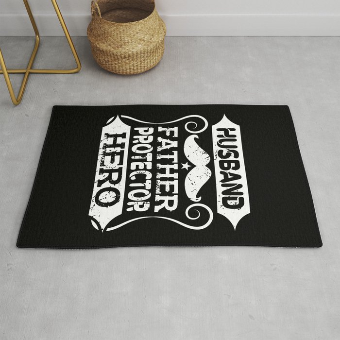 Husband Father Protector Hero Father's Day Rug