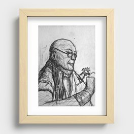 charcoal sketches Recessed Framed Print