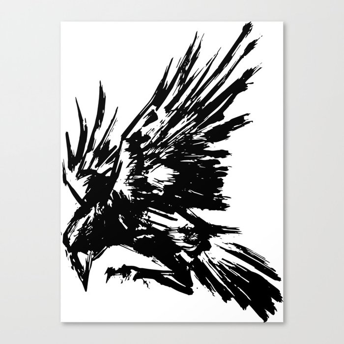 Crow splash Canvas Print