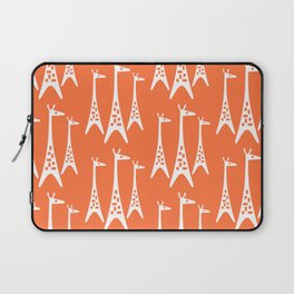 Mid Century Modern Giraffe Pattern 221 Orange Laptop Sleeve