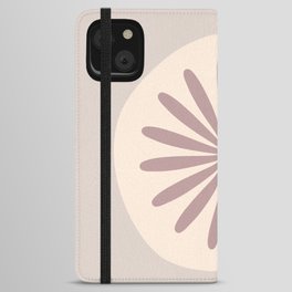 Minimalist Abstract  Flower Circle  Cute Minimali Pink  design  iPhone Wallet Case