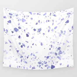 Very Peri 2022 Color Of The Year Violet Blue Periwinkle Marble Terrazo Wall Tapestry