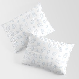 Pale Blue Gems Pattern Pillow Sham