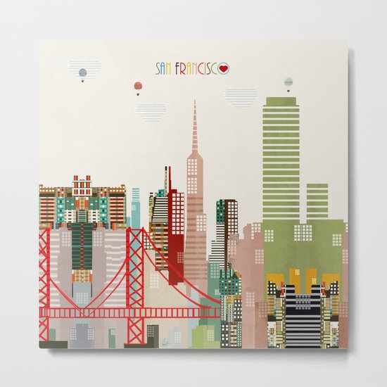 san francisco skyline Metal Print