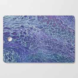 Blue & Violet Acrylic Abstract Fluid Art Cutting Board