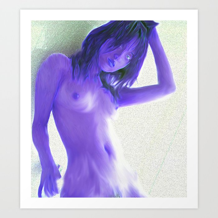 In The Shower Art Print